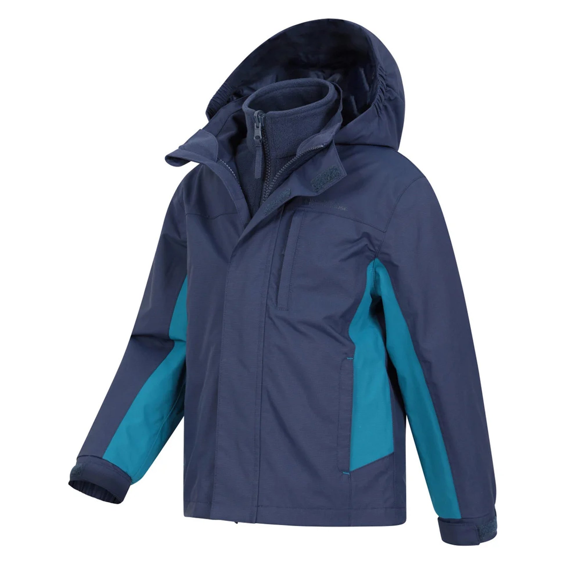 Navy - Lifestyle - Mountain Warehouse Childrens-Kids Cannonball 3 in 1 Waterproof Jacket