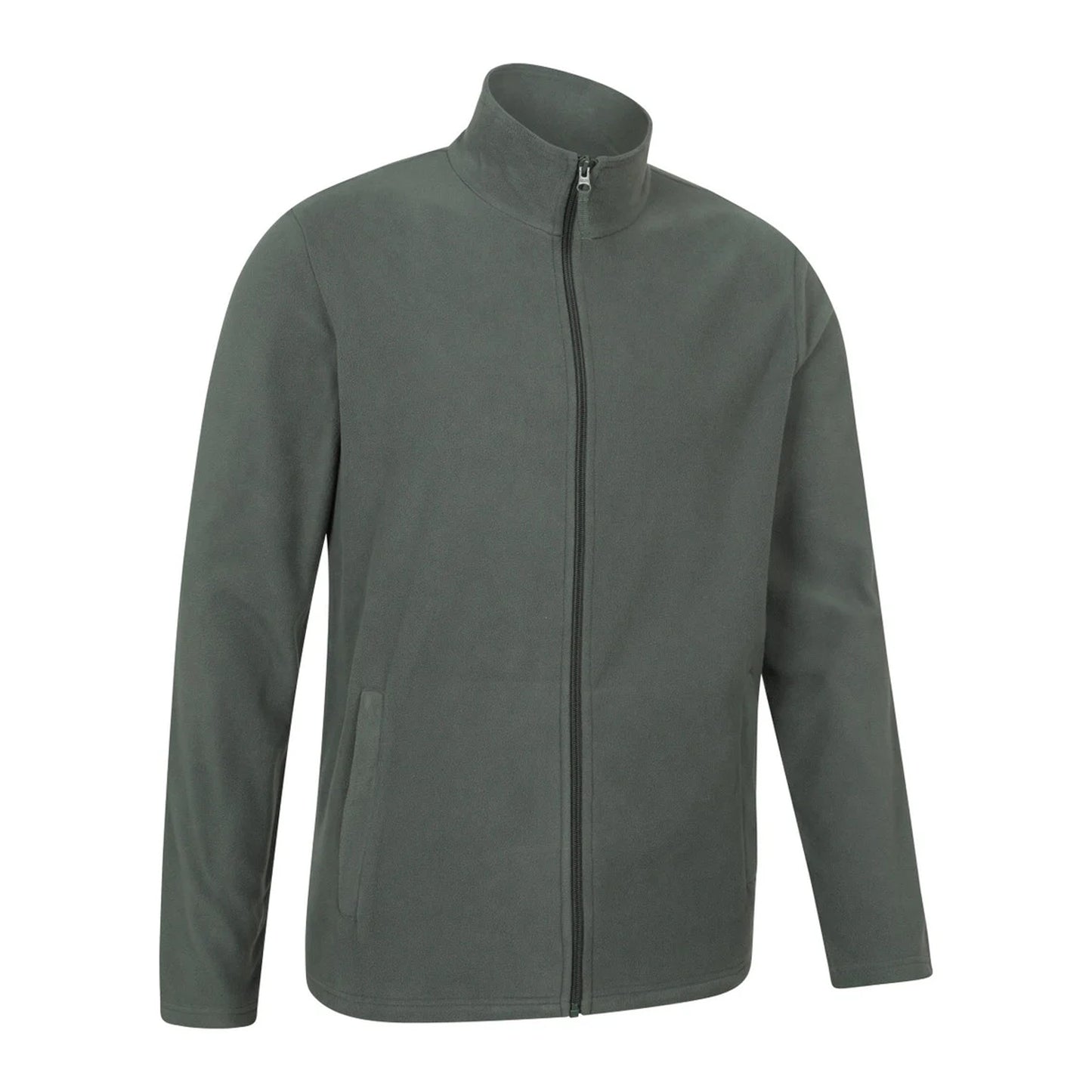 Khaki Green - Side - Mountain Warehouse Mens Camber Fleece Jacket