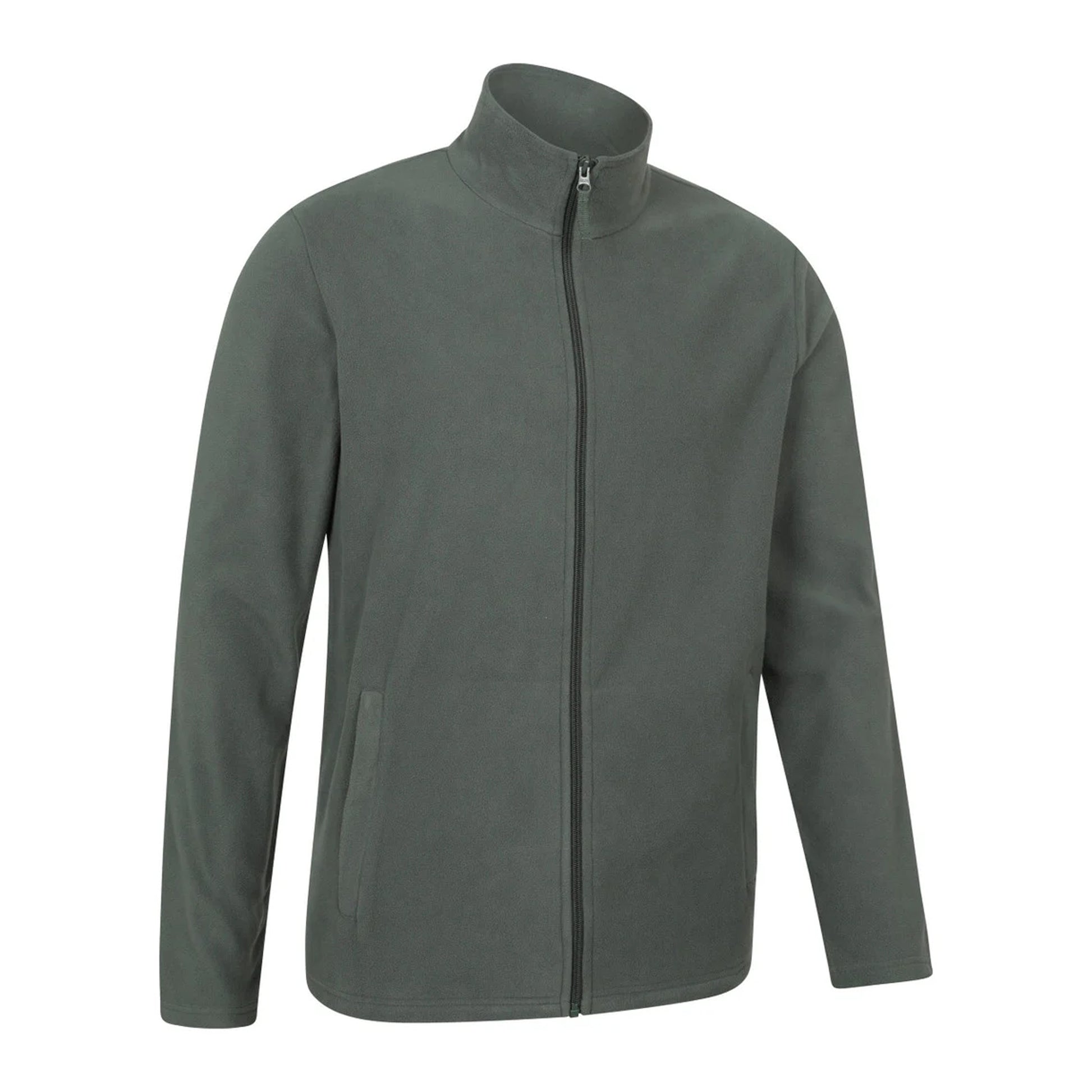 Khaki Green - Side - Mountain Warehouse Mens Camber Fleece Jacket