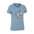 Blue - Side - Mountain Warehouse Womens-Ladies Paisley Floral Organic T-Shirt