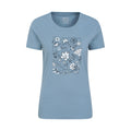 Blue - Front - Mountain Warehouse Womens-Ladies Paisley Floral Organic T-Shirt