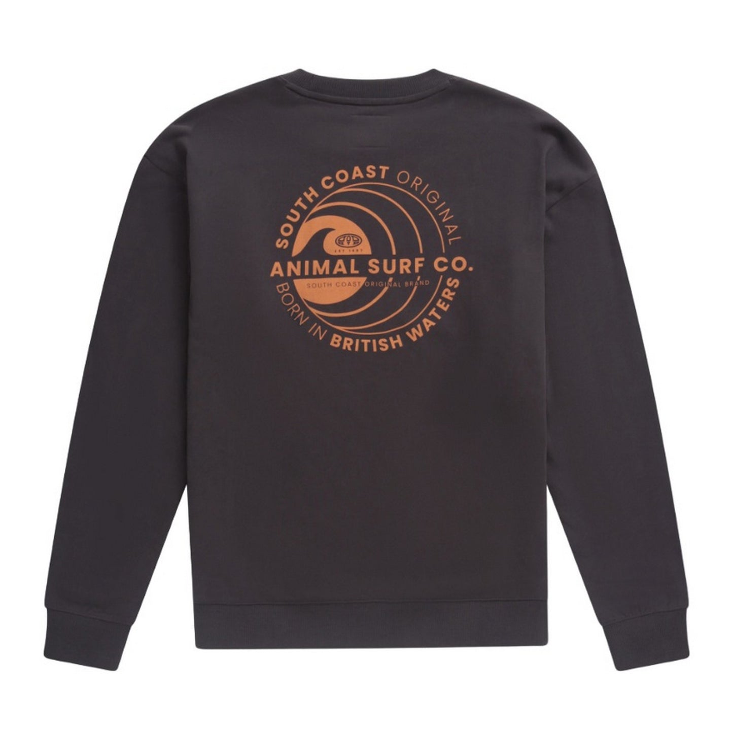 Grey - Back - Animal Mens Jonah Organic Sweatshirt