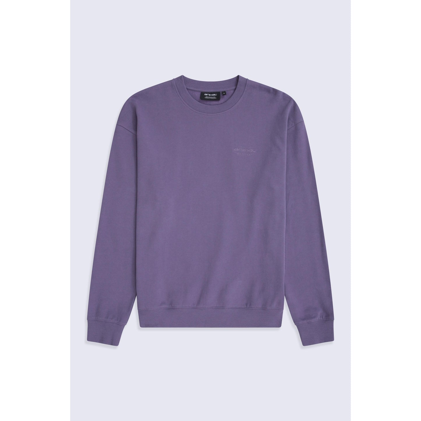 Purple - Front - Animal Mens Jonah Organic Sweatshirt