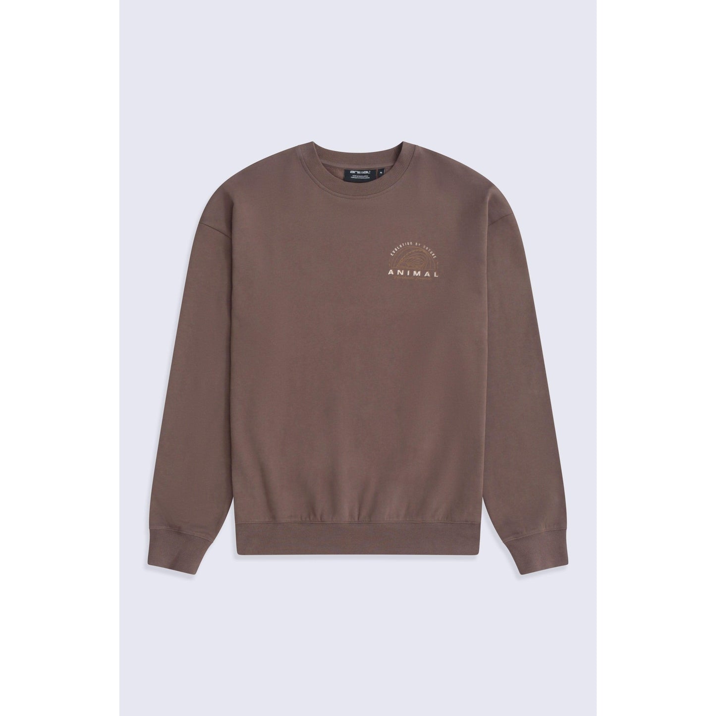 Brown - Front - Animal Mens Jonah Organic Sweatshirt