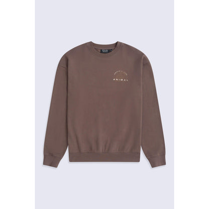Brown - Front - Animal Mens Jonah Organic Sweatshirt