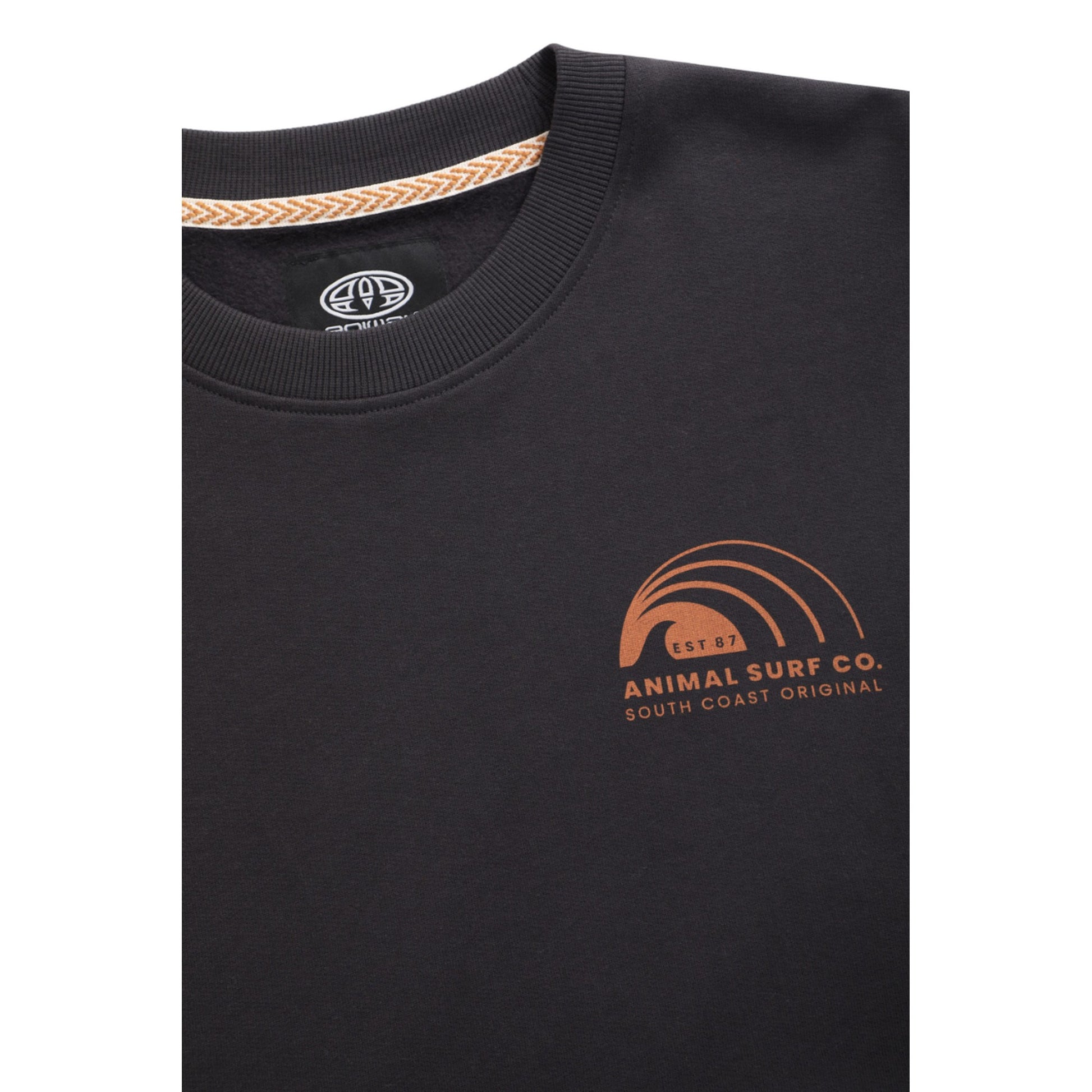 Grey - Side - Animal Mens Jonah Organic Sweatshirt