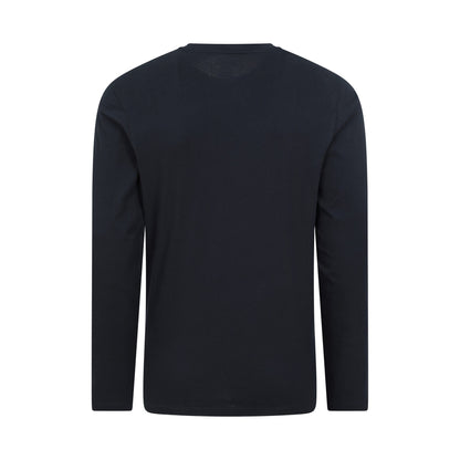 Navy - Back - Mountain Warehouse Mens Badge Organic Long-Sleeved Top