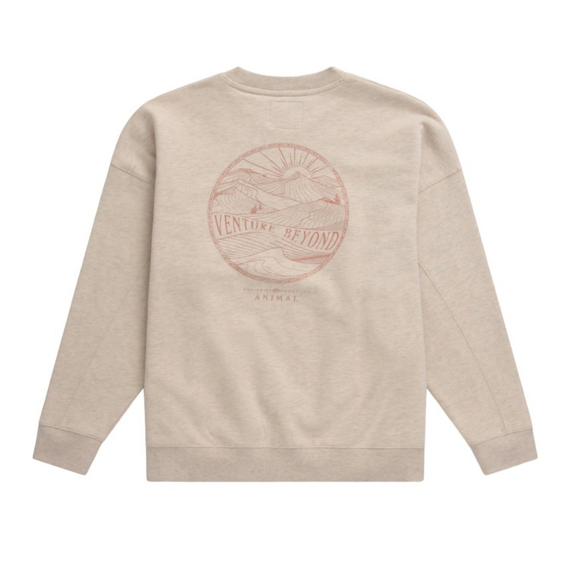 Light Beige - Back - Animal Womens-Ladies Dakota Organic Sweatshirt