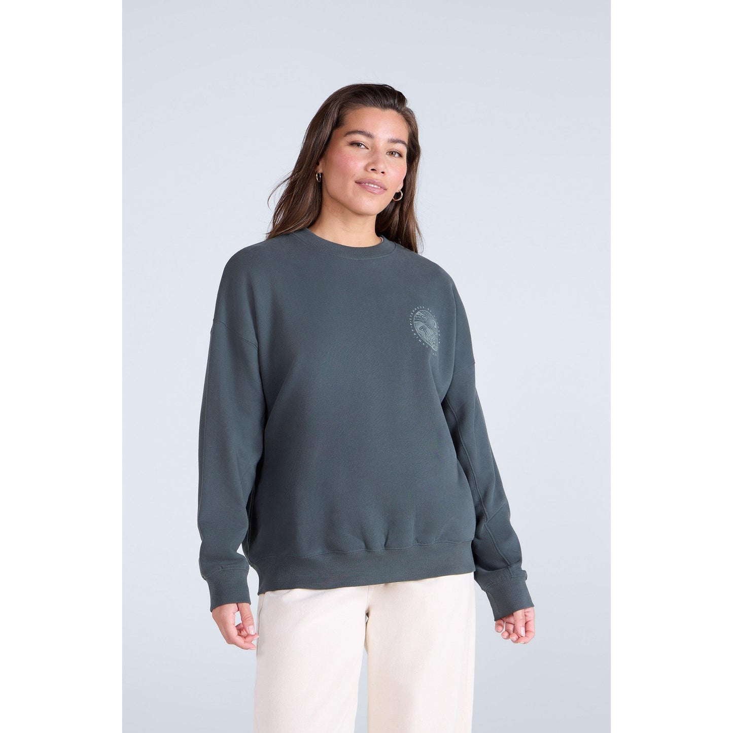 Dark Green - Front - Animal Womens-Ladies Dakota Organic Sweatshirt