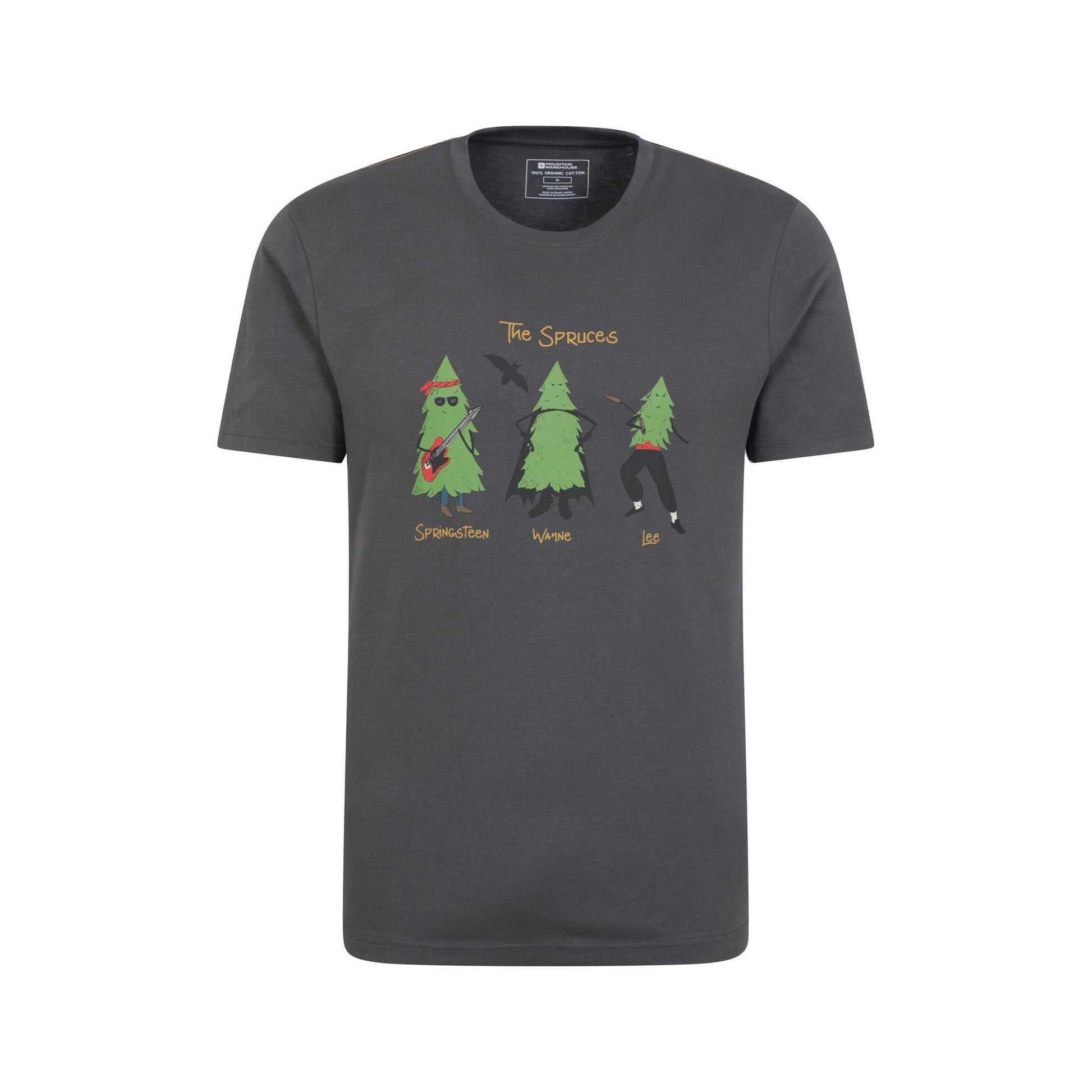 Charcoal - Front - Mountain Warehouse Mens Spruce Springsteen Organic T-Shirt