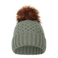 Green - Front - Mountain Warehouse Womens-Ladies Lisbon Pom Pom Borg Lined Beanie