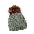 Green - Pack Shot - Mountain Warehouse Womens-Ladies Lisbon Pom Pom Borg Lined Beanie