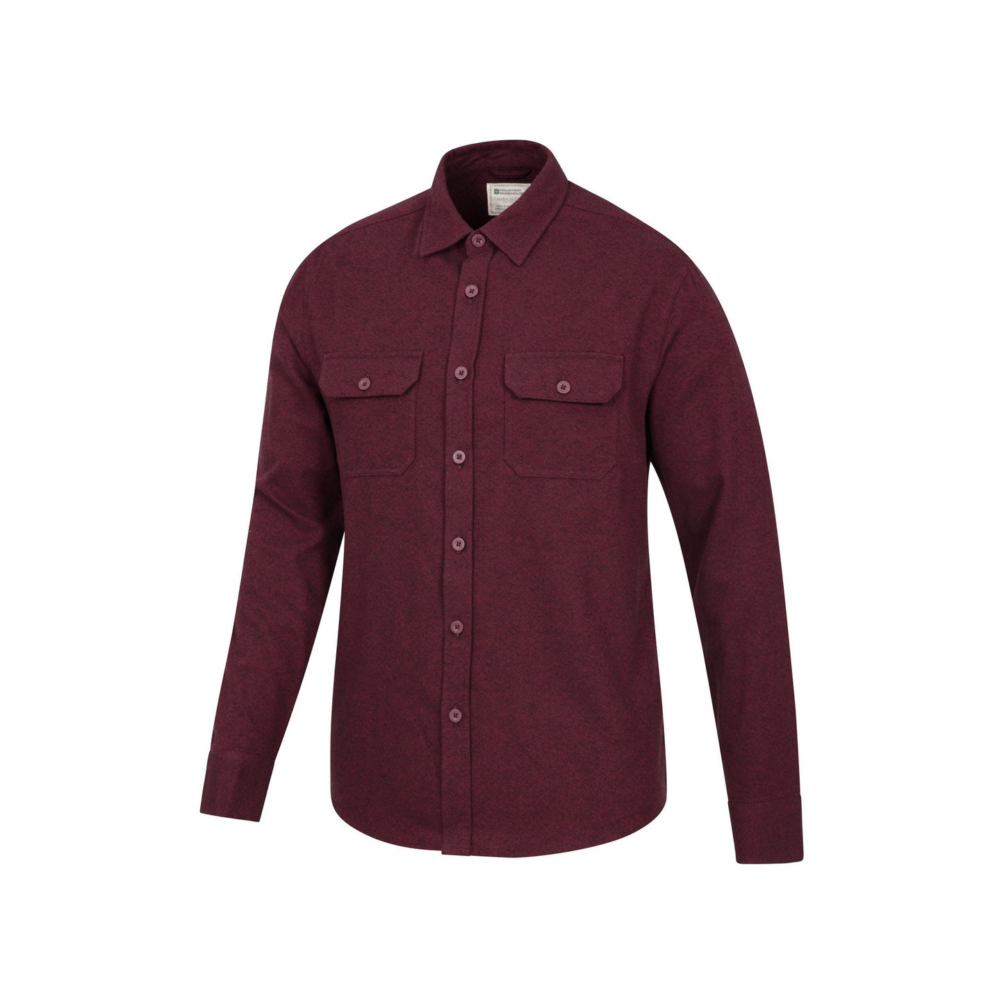 Dark Burgundy - Lifestyle - Mountain Warehouse Mens Trace Flannel Long-Sleeved Shirt