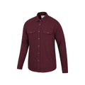 Dark Burgundy - Lifestyle - Mountain Warehouse Mens Trace Flannel Long-Sleeved Shirt