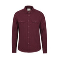 Dark Burgundy - Front - Mountain Warehouse Mens Trace Flannel Long-Sleeved Shirt