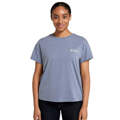 Navy - Side - Animal Womens-Ladies Phoenix Organic T-Shirt