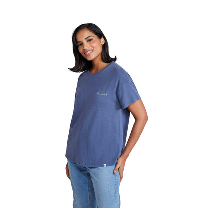 Dark Blue - Front - Animal Womens-Ladies Phoenix Organic T-Shirt