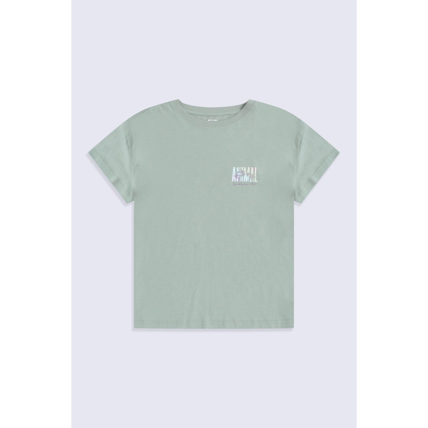 Blue - Front - Animal Womens-Ladies Phoenix Organic T-Shirt