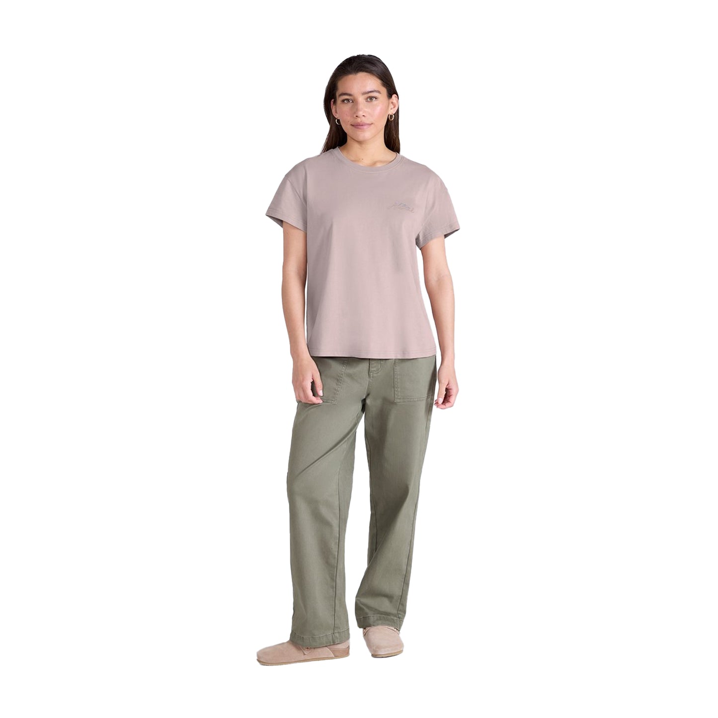 Taupe - Side - Animal Womens-Ladies Phoenix Organic T-Shirt