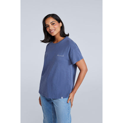 Dark Blue - Front - Animal Womens-Ladies Phoenix Organic T-Shirt