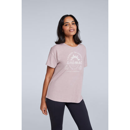 Light Pink - Front - Animal Womens-Ladies Phoenix Organic T-Shirt