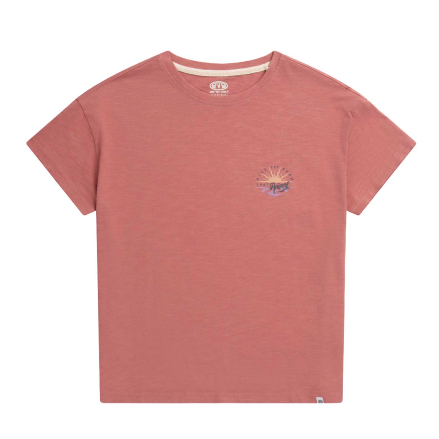 Dark Pink - Front - Animal Womens-Ladies Phoenix Organic T-Shirt
