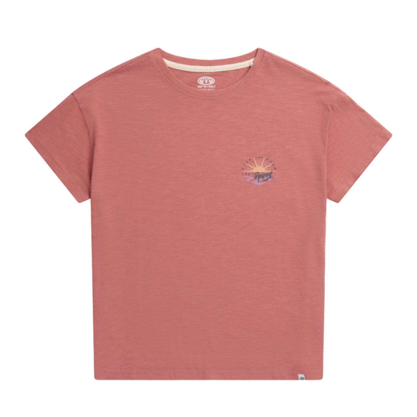 Dark Pink - Front - Animal Womens-Ladies Phoenix Organic T-Shirt