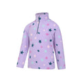 Lilac - Lifestyle - Mountain Warehouse Childrens-Kids Endeavour Stars Half Zip Fleece Top