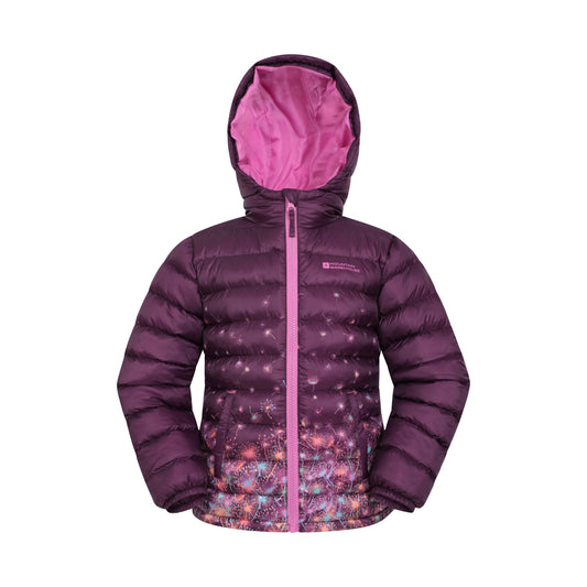 Purple - Front - Mountain Warehouse Childrens-Kids Seasons Dandelions Padded Jacket