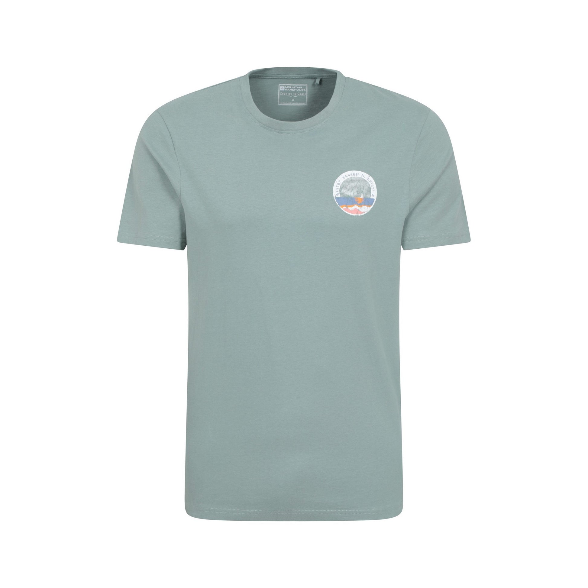 Pale Green - Front - Mountain Warehouse Mens Whitby Organic T-Shirt