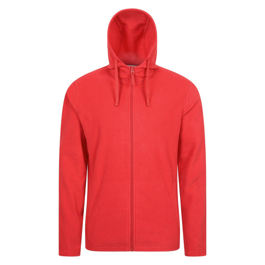 Active Red - Front - Mountain Warehouse Mens Camber Fleece Full Zip Hoodie