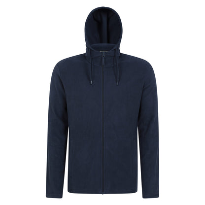 Blue - Front - Mountain Warehouse Mens Camber Fleece Full Zip Hoodie
