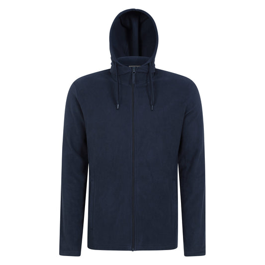 Blue - Front - Mountain Warehouse Mens Camber Fleece Full Zip Hoodie
