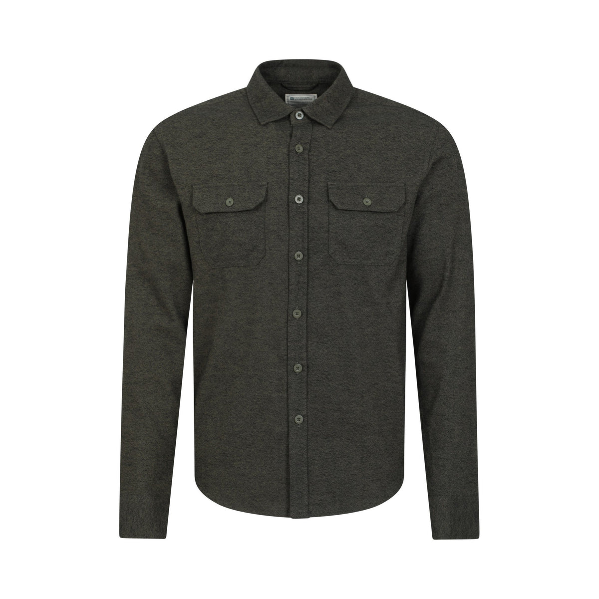 Green - Front - Mountain Warehouse Mens Trace Flannel Long-Sleeved Shirt