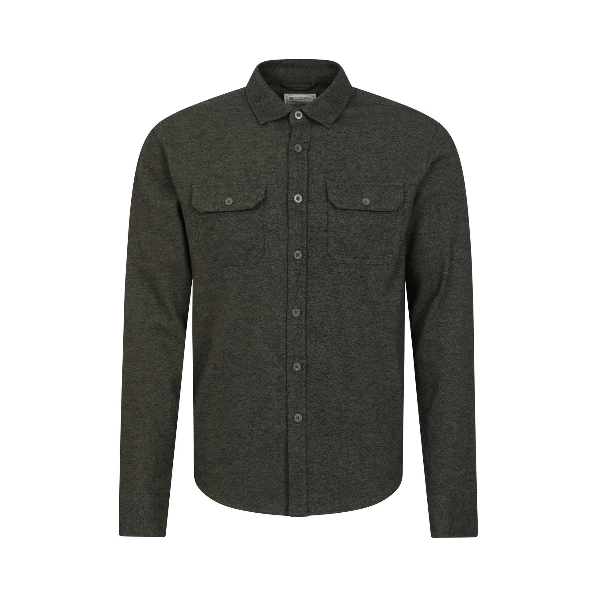Green - Front - Mountain Warehouse Mens Trace Flannel Long-Sleeved Shirt