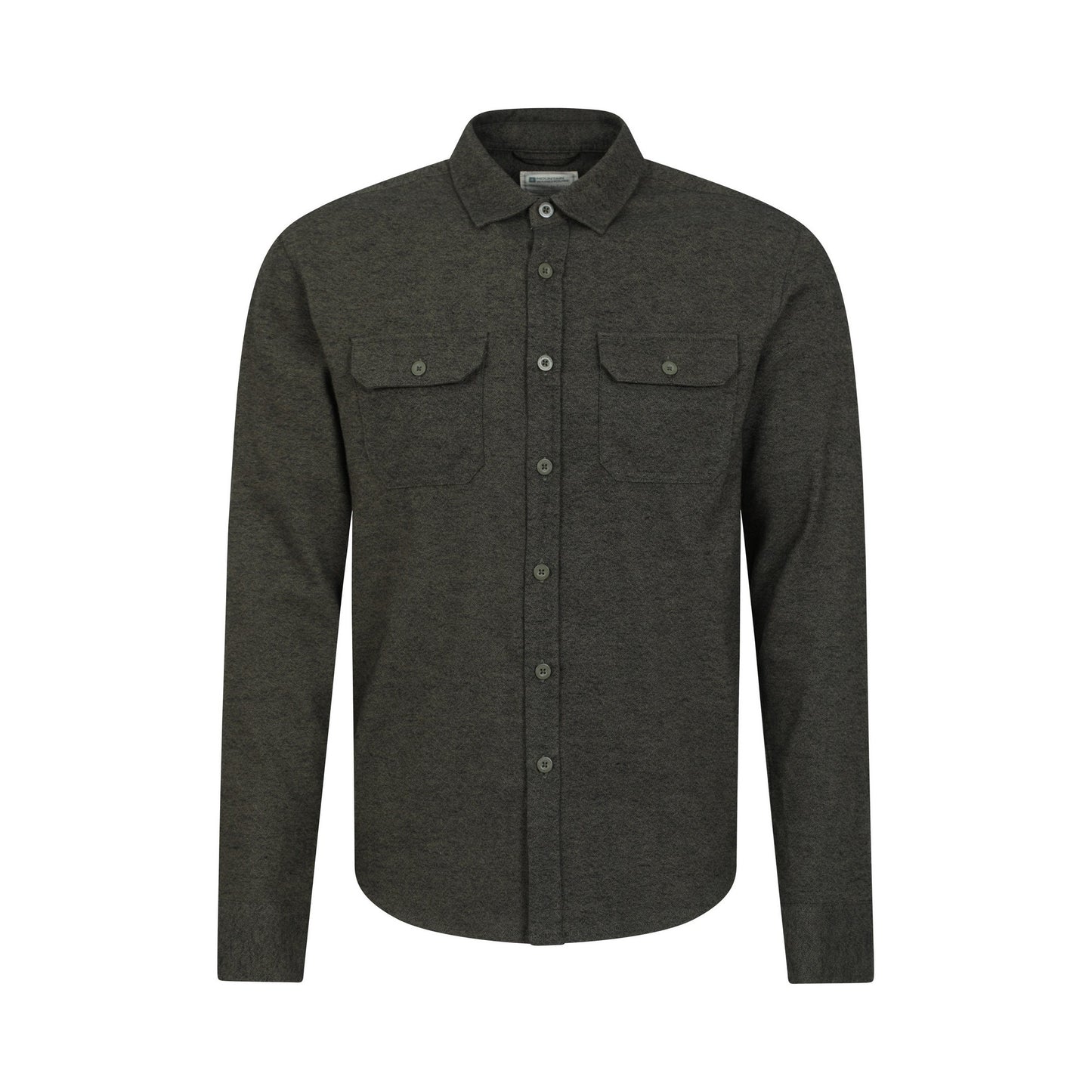 Green - Front - Mountain Warehouse Mens Trace Flannel Long-Sleeved Shirt