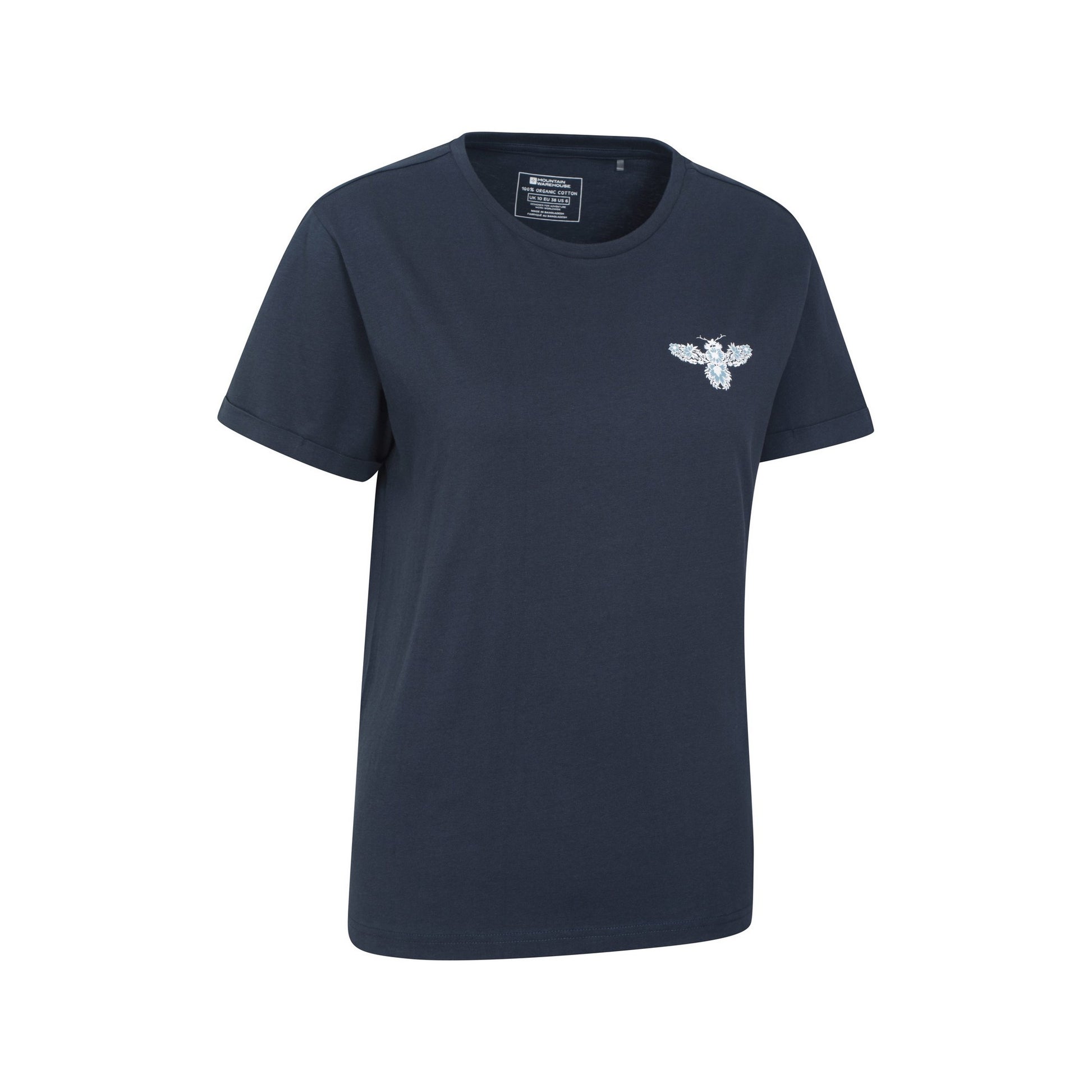 Navy - Lifestyle - Mountain Warehouse Womens-Ladies Floral Bee Organic Loose Fit T-Shirt