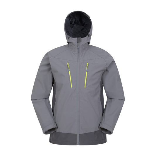Grey - Front - Mountain Warehouse Mens Bounds Waterproof Jacket