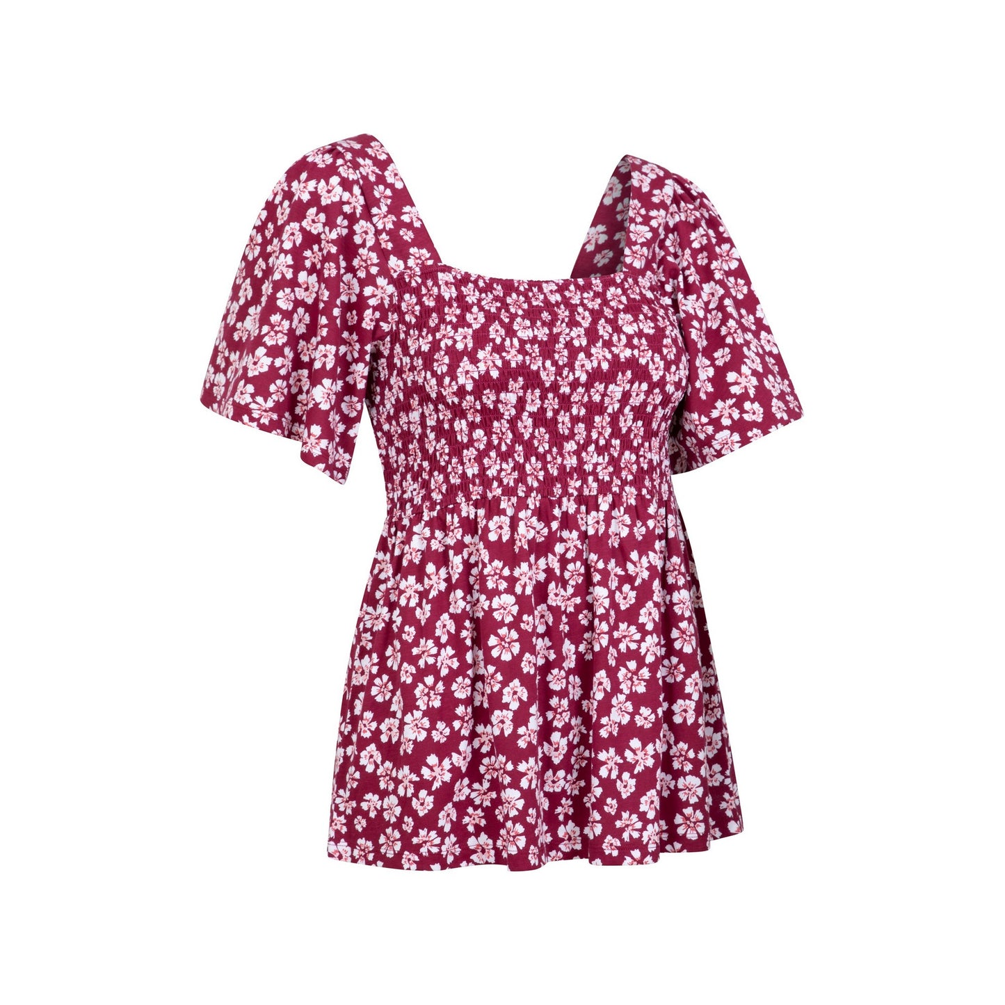 Berry - Lifestyle - Mountain Warehouse Womens-Ladies Hydra Floral Shirred Top