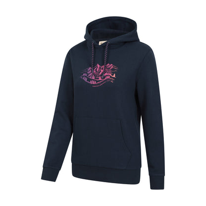 Navy - Lifestyle - Mountain Warehouse Womens-Ladies Neon Mountain Jersey Hoodie