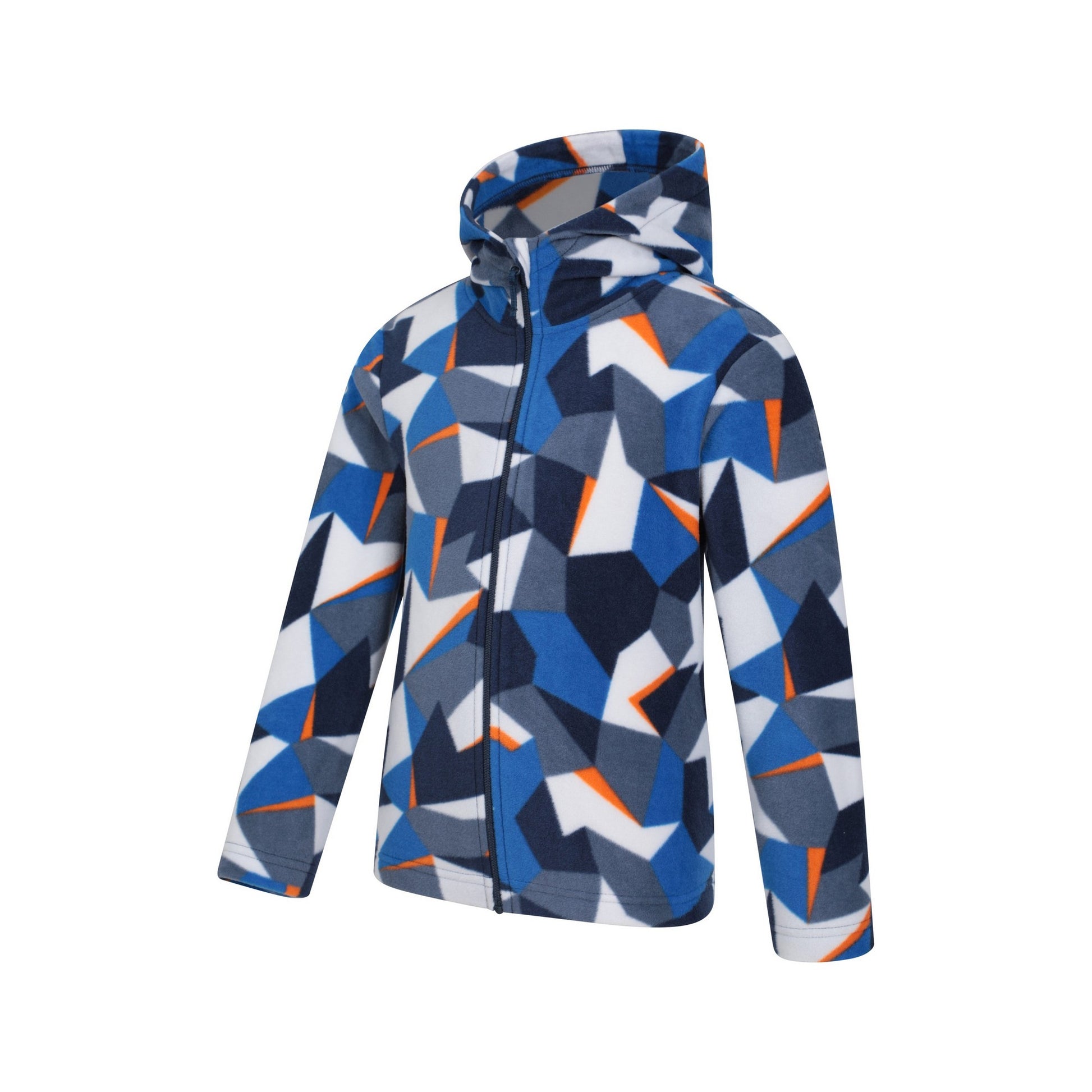 Cobalt - Lifestyle - Mountain Warehouse Childrens-Kids Pursuit II Geometric Full Zip Hoodie