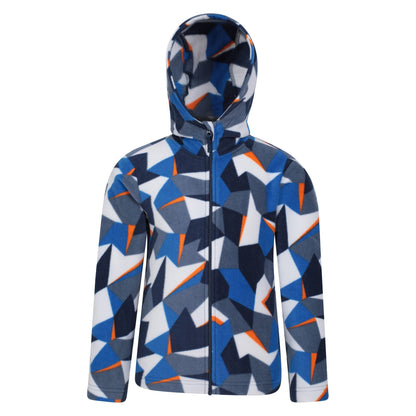 Cobalt - Front - Mountain Warehouse Childrens-Kids Pursuit II Geometric Full Zip Hoodie