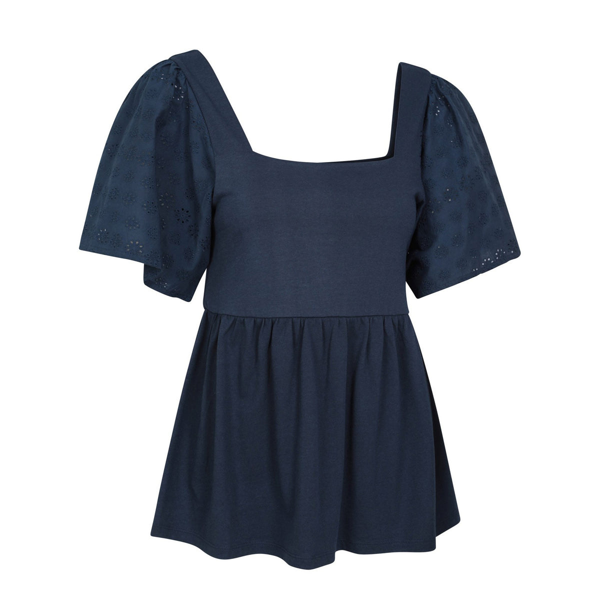 Navy - Lifestyle - Mountain Warehouse Womens-Ladies Verona Broderie Sleeve Top