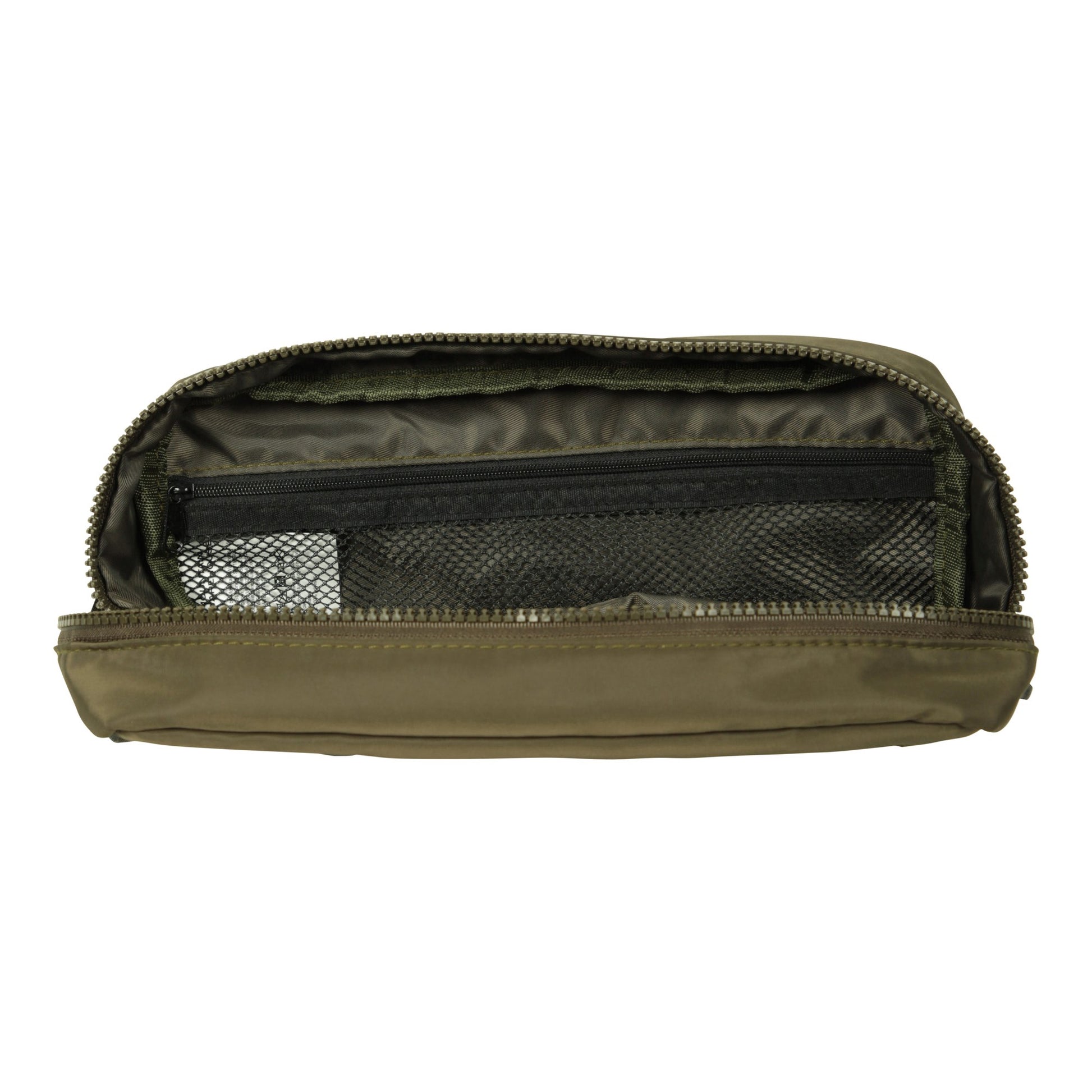 Khaki Green - Side - Mountain Warehouse Mesh Travel Wash Bag