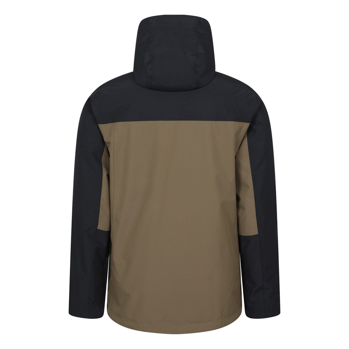 Dark Khaki - Back - Mountain Warehouse Mens Brisk Extreme Colour Block Waterproof Jacket