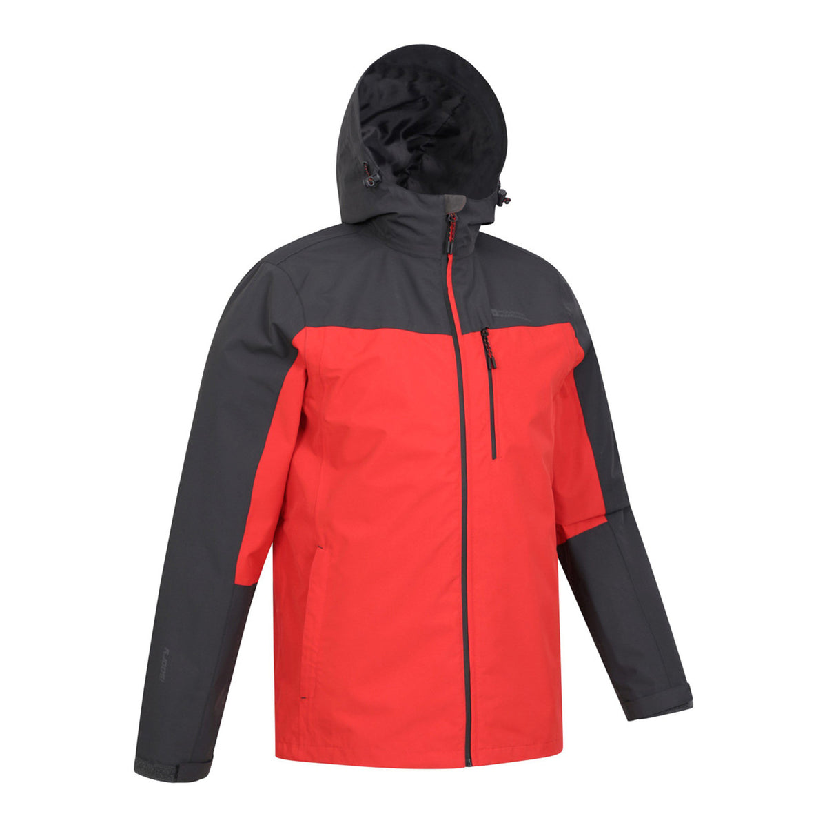 Active Red - Side - Mountain Warehouse Mens Brisk Extreme Colour Block Waterproof Jacket