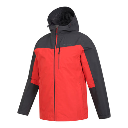Active Red - Lifestyle - Mountain Warehouse Mens Brisk Extreme Colour Block Waterproof Jacket
