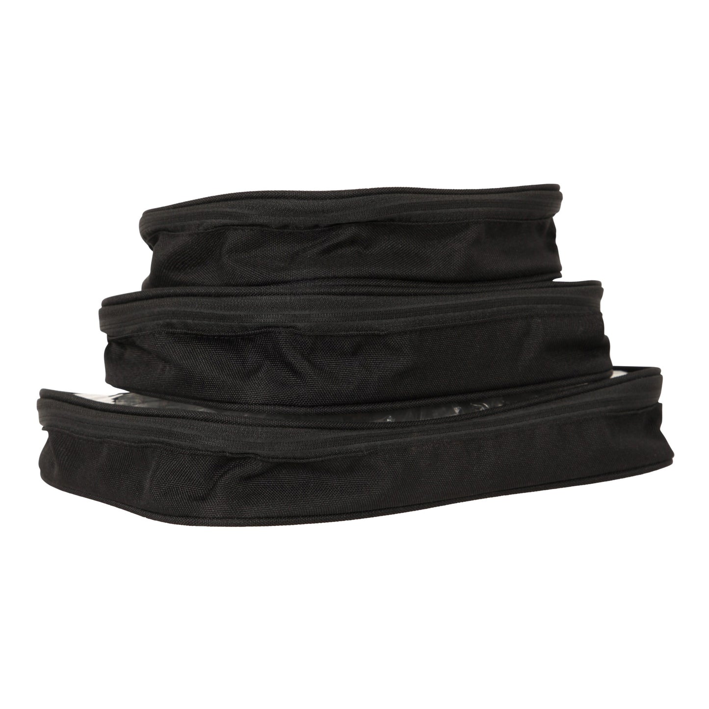 Black - Back - Mountain Warehouse Clear Travel Toiletry Bag Set (Pack of 3)