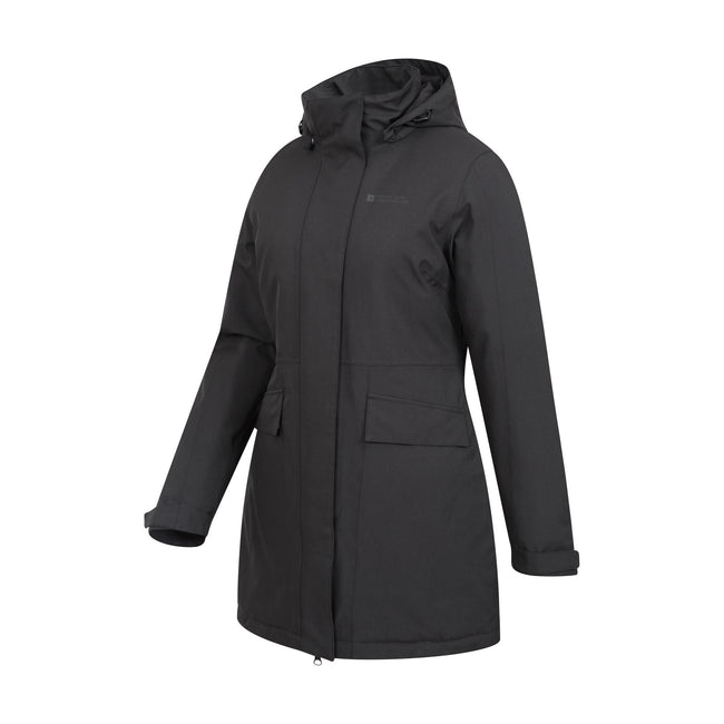 Black - Side - Mountain Warehouse Womens-Ladies Rain On Waterproof Padded Jacket