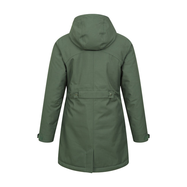 Khaki Brown - Back - Mountain Warehouse Womens-Ladies Rain On Waterproof Padded Jacket